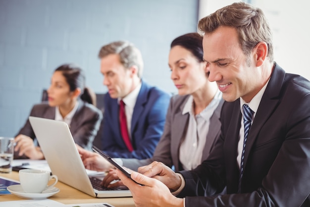 business people in conference room