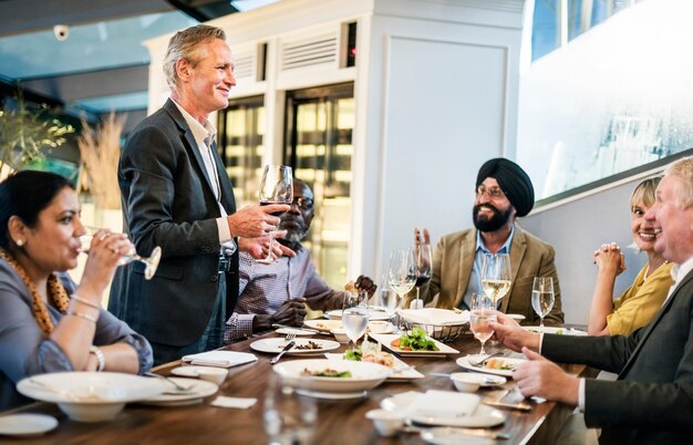 Business People Dining Together Concept