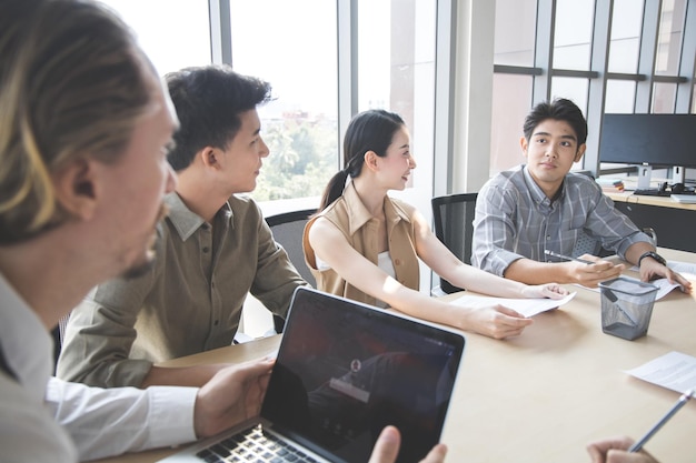 Business people discussing together in conference