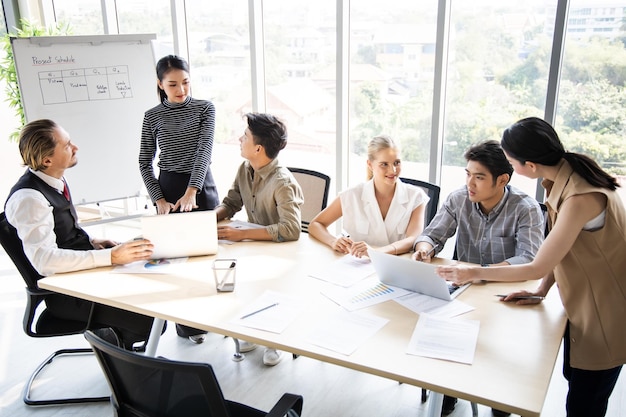 Business people discussing together in conference