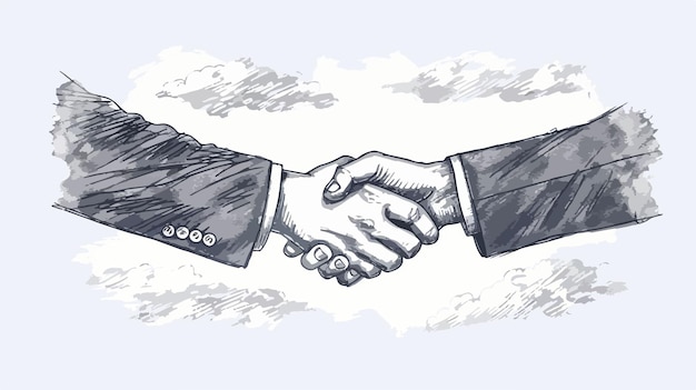 Photo business people handshake against sky