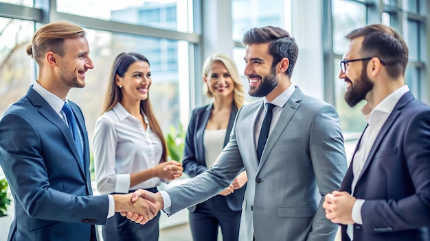 Business People Handshake Greeting Deal at work