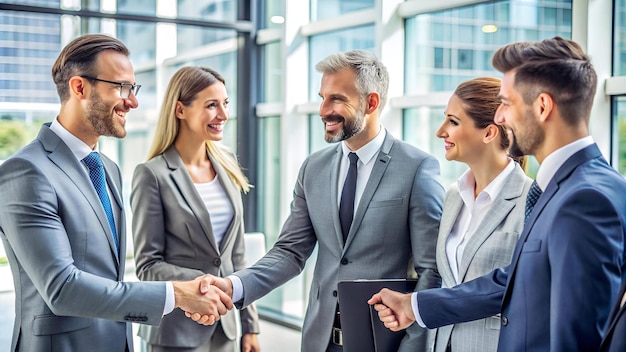 Business People Handshake Greeting Deal at work