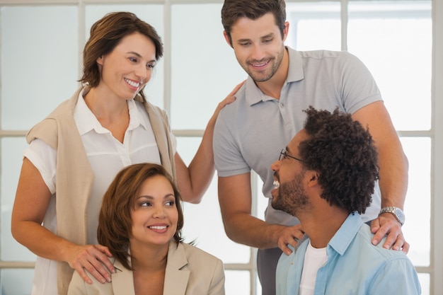 Business people having a conversation in office