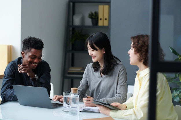 Business people having meeting in office