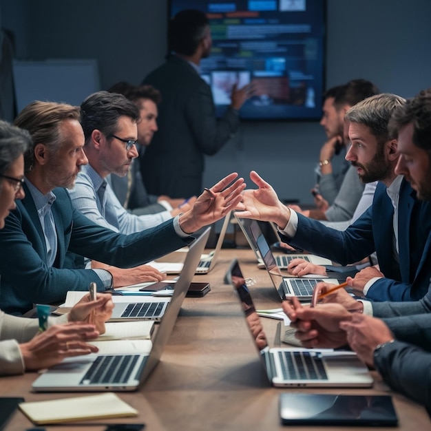 business people interacting at meeting