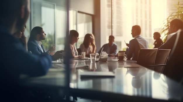 Business people meeting in modern office