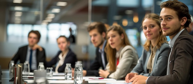 Photo business people in a meeting office environment