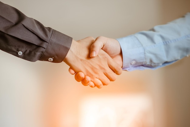 Business people shaking hands.business and office concept .