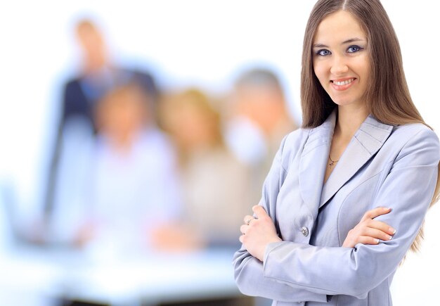 Business people shaking hands, finishing up a meeting