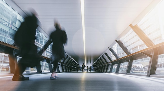 Business People in a subway tunnel with copy space for individual text