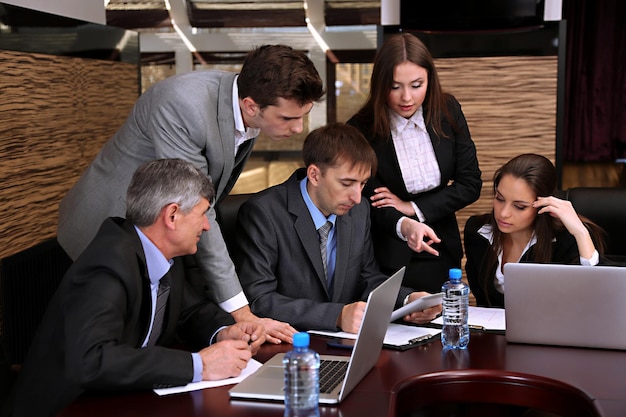 Business people working in conference room