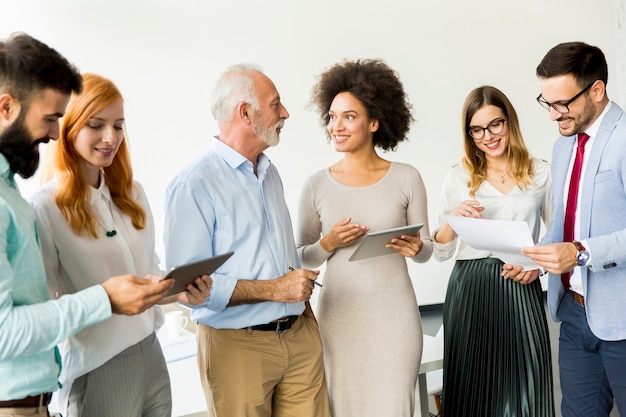 Business people working in office