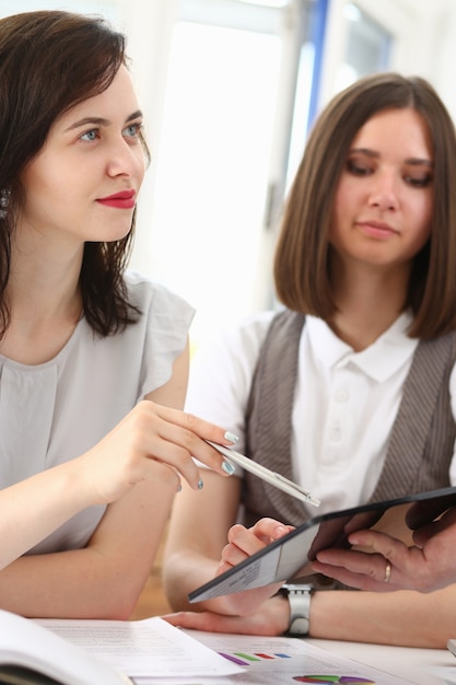 business people working together on a project