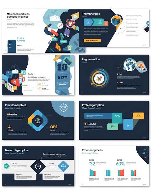 Photo business presentation templates infographic elements for reports marketing and web design