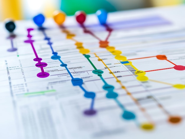 Photo business process optimization project management schedule plan diagram in photography shot