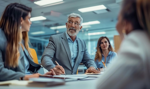 Business Professionals Engaged in a Mentorship Program