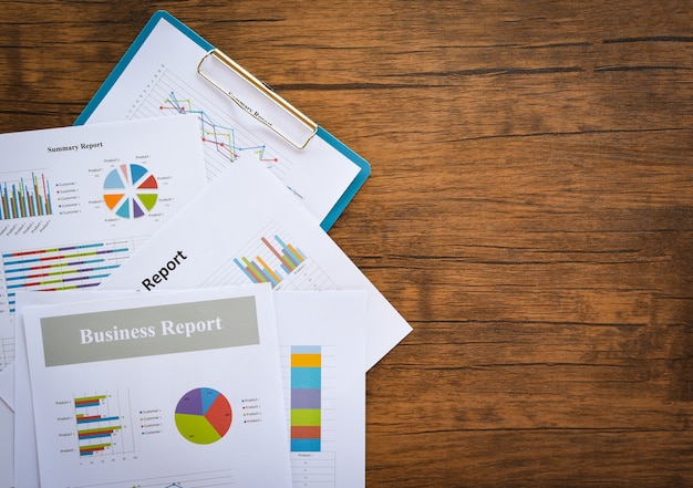 Business report chart preparing graphs ummary report Statistics circle business 