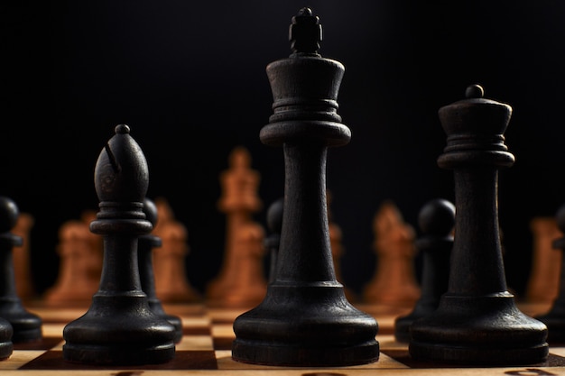 Business strategy concept with chess figures