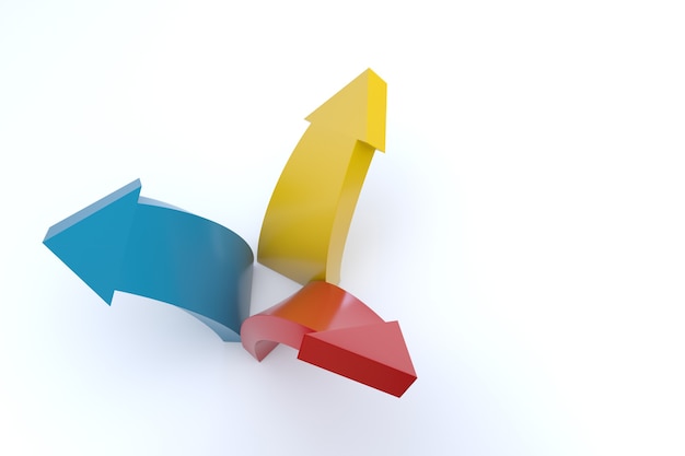 Business Success Arrows. 3D Rendering