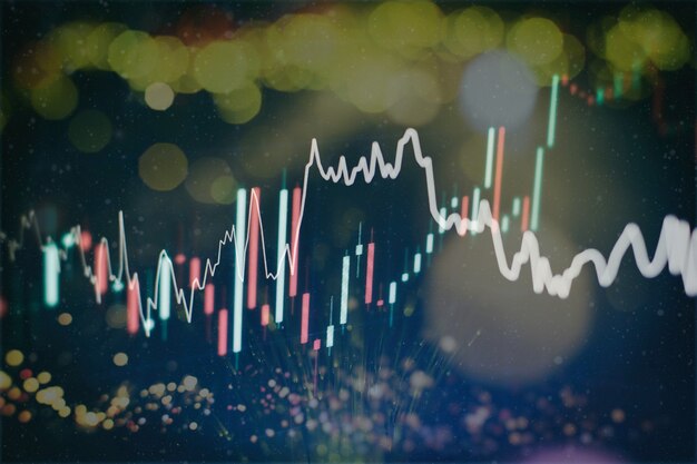 Business success and growth concept.Stock market business graph chart on digital screen.Forex market, Gold market and Crude oil market .