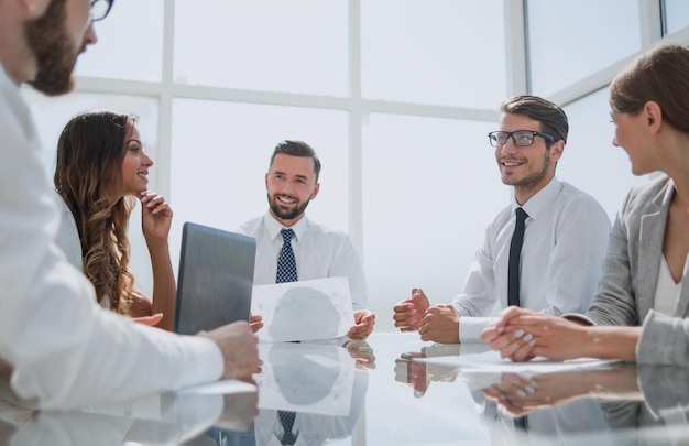 Business team at a business meeting in the officestartup