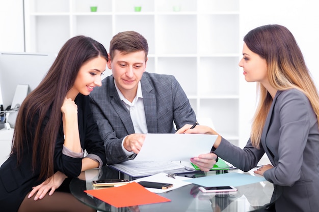 Business team working in the office