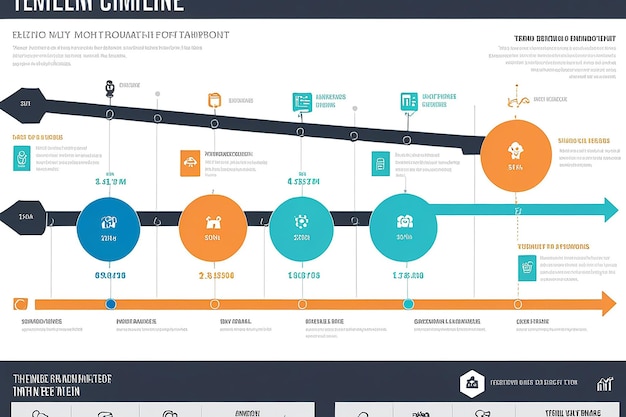 Photo business timeline infographic template