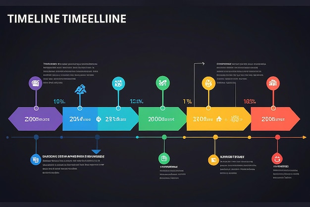 Photo business timeline infographic template