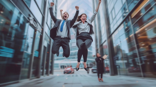 Photo business victory giving a thumbsup