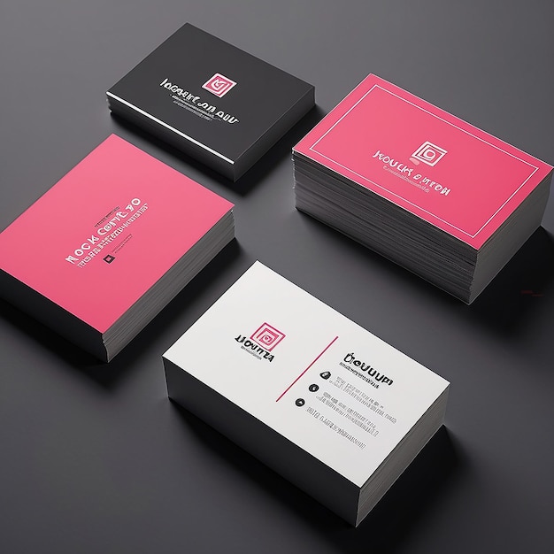 Photo business and visiting card with mockup