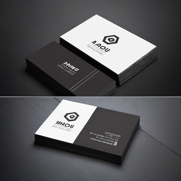 Photo business and visiting card with mockup