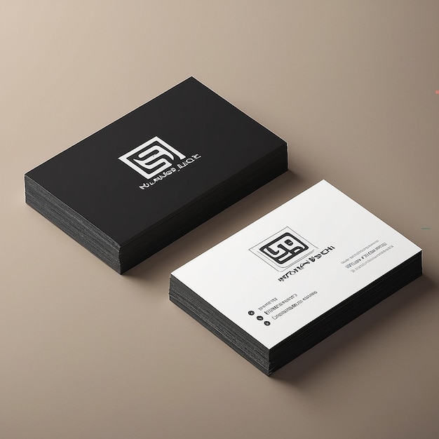 Photo business and visiting card with mockup