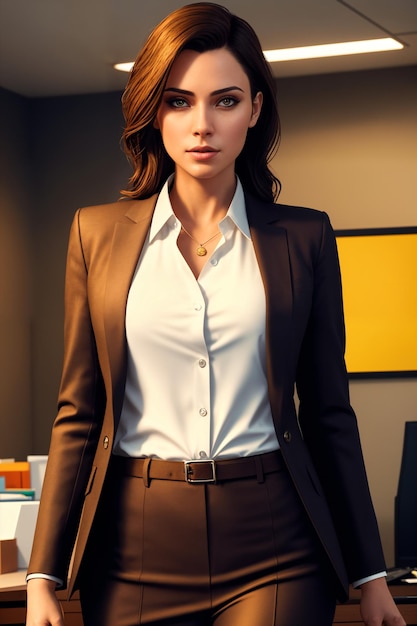 business woman in business outfit office style