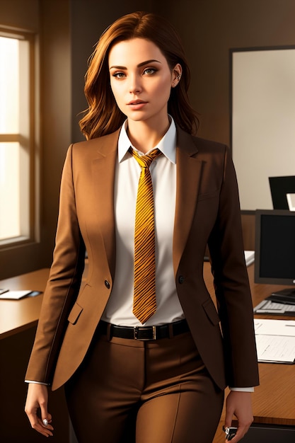 business woman in business outfit office style