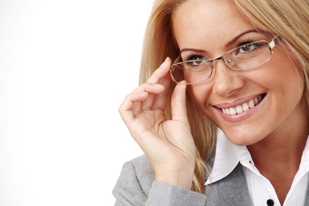 Business woman in glasses