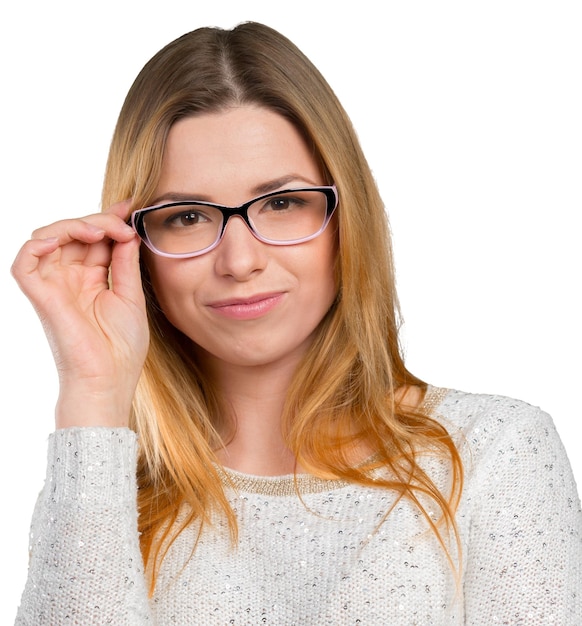 Business woman in glasses