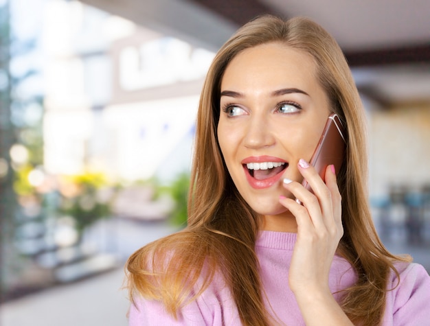 Business Woman on the phone