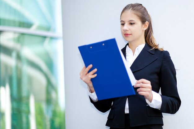 Business woman portrait outdoor