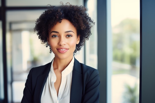 Business woman smiling