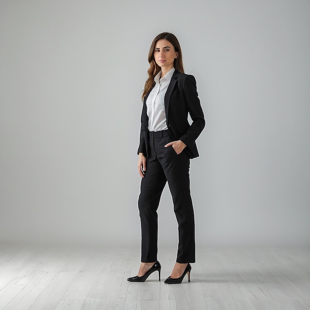 Business woman standing in full length