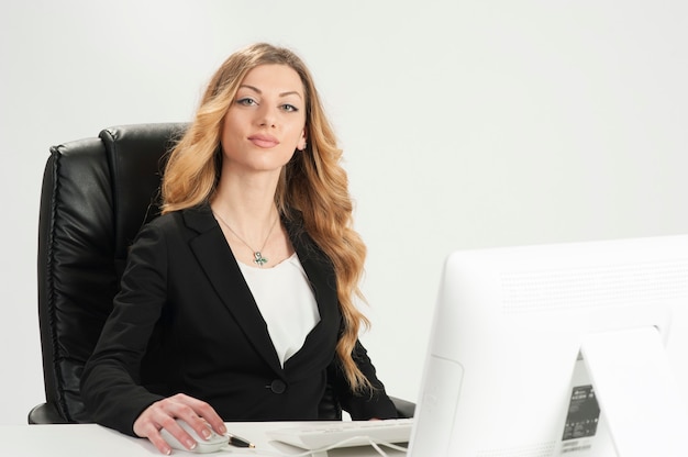 business woman working in the office