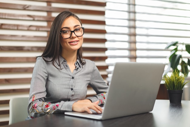 Business woman working in office