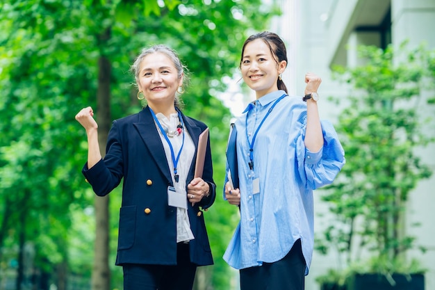 Business women of various generations