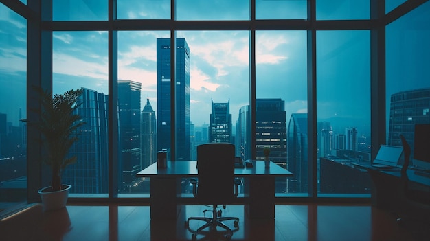 Business workspace of a table full of working items