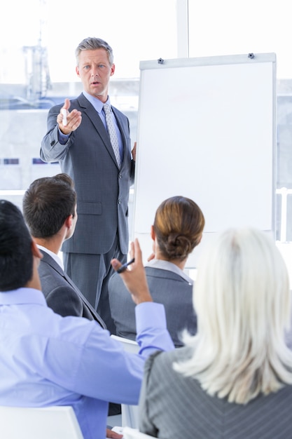 businessman give a presentation 