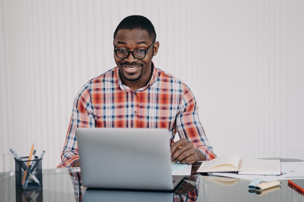 Businessman gives consultation to client Teacher has remote lesson with student