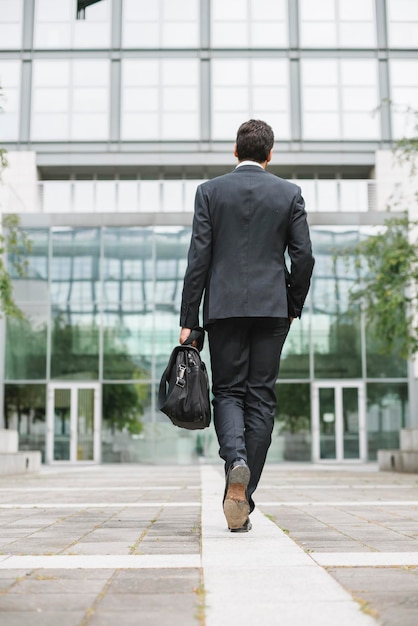 Businessman going to work