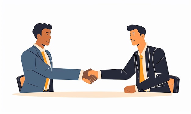 Businessman Negotiating Deal Shaking Hands Vector