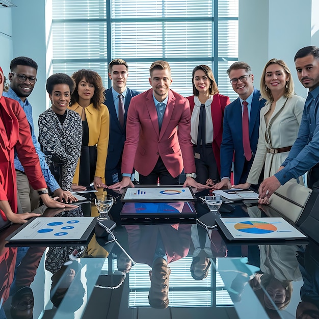 Businessman presenting to a group presentation